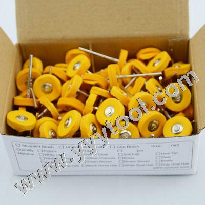 Mounted Yellow Buffing Wheel