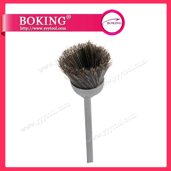 Brown Horse Hair Cup Brush