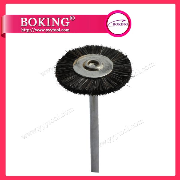 Mounted Black Horse Hair Wheel Brush