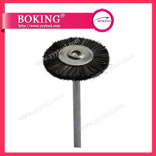 Mounted Gray Goat Hair Wheel Brush