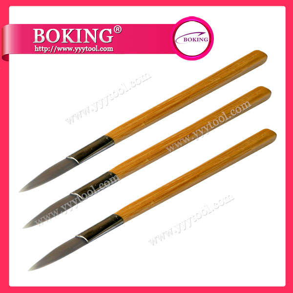 Agate Burnisher with Bamboo Handle Knife Shape